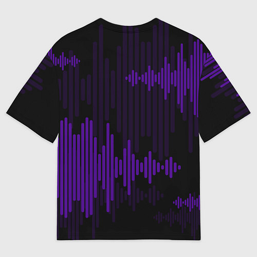 Мужская футболка оверсайз PurpleMini Huggy WuggyPoppy Playtime / 3D-принт – фото 2