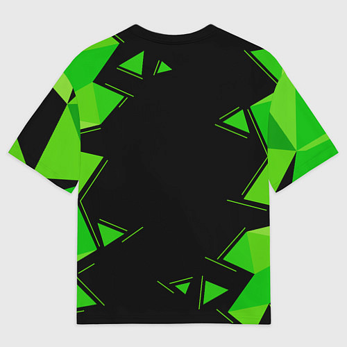 Мужская футболка оверсайз GreenMini HuggyWuggyPoppy Playtime / 3D-принт – фото 2