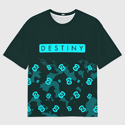 Футболка оверсайз мужская DESTINY 2 - Камуфляж, цвет: 3D-принт