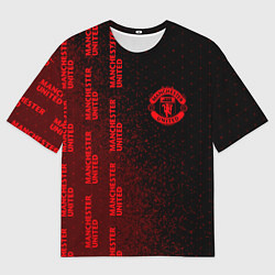 Футболка оверсайз мужская МАНЧЕСТЕР ЮНАЙТЕД Спрей, цвет: 3D-принт