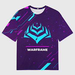 Мужская футболка оверсайз Warframe Gaming Neon