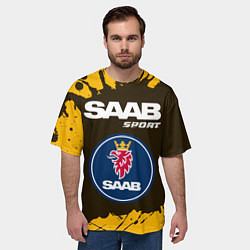Футболка оверсайз мужская СААБ Sport - Краска, цвет: 3D-принт — фото 2