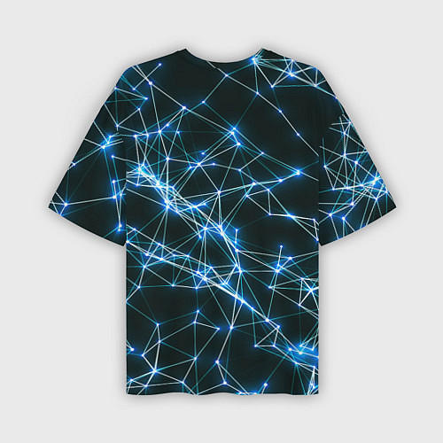 Мужская футболка оверсайз Нейронная сеть - фон / 3D-принт – фото 2
