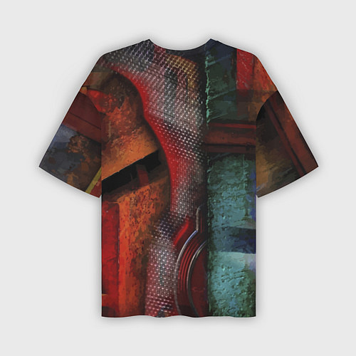 Мужская футболка оверсайз Урбанистический паттерн Urban pattern / 3D-принт – фото 2