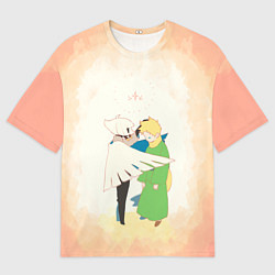 Мужская футболка оверсайз Дитя Света и Маленький Принц Sky: Children Of The