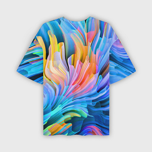 Мужская футболка оверсайз Красочный абстрактный паттерн Лето Colorful Abstra / 3D-принт – фото 2