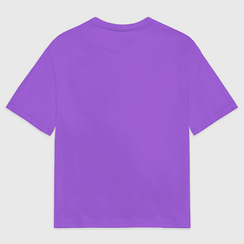 Мужская футболка оверсайз Розово-фиолетовый геометрические фигуры и полосы / 3D-принт – фото 2