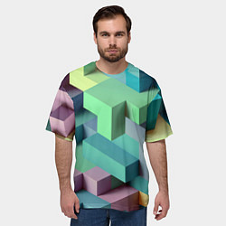 Футболка оверсайз мужская GEOMETRIC SHAPES, цвет: 3D-принт — фото 2