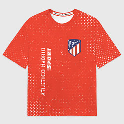 Футболка оверсайз мужская АТЛЕТИКО Atletico Madrid Sport Гранж, цвет: 3D-принт