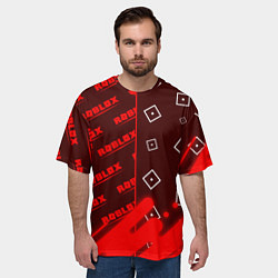Футболка оверсайз мужская РОБЛОКС Графика Паттерны, цвет: 3D-принт — фото 2