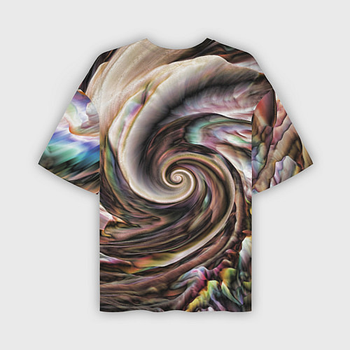 Мужская футболка оверсайз Картина-абстракция Ураган / 3D-принт – фото 2