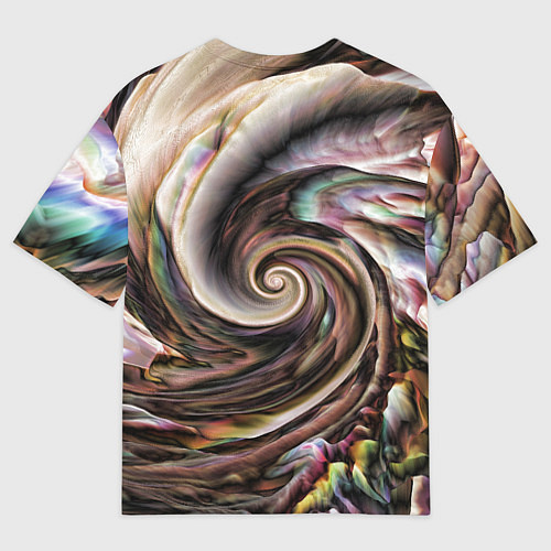 Мужская футболка оверсайз Картина-абстракция Ураган / 3D-принт – фото 2