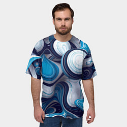 Футболка оверсайз мужская Авангардный объёмный паттерн Avant-garde volumetri, цвет: 3D-принт — фото 2