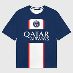 Футболка оверсайз мужская PSG NEYMAR JR ПСЖ НЕЙМАР ДОМАШНЯЯ ФОРМА 2223, цвет: 3D-принт