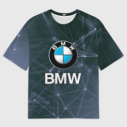 Мужская футболка оверсайз БМВ - BMW Абстракция