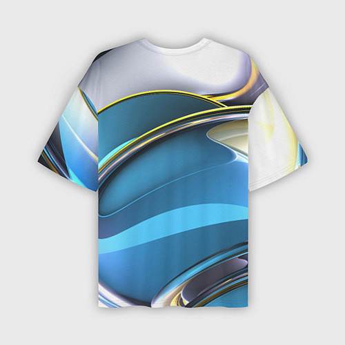 Мужская футболка оверсайз Абстрактная объёмная композиция Abstract three-dim / 3D-принт – фото 2