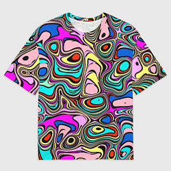 Футболка оверсайз мужская ПРЕЛОМЛЕНИЯ ЦВЕТА, цвет: 3D-принт