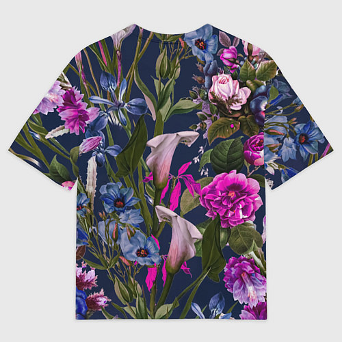 Мужская футболка оверсайз Цветы Таинственные / 3D-принт – фото 2