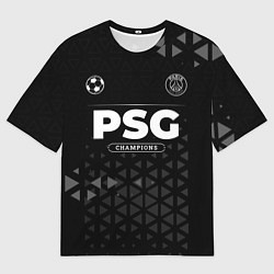 Футболка оверсайз мужская PSG Champions Uniform, цвет: 3D-принт