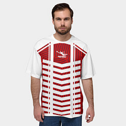 Футболка оверсайз мужская Football Red, цвет: 3D-принт — фото 2