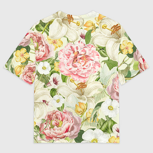 Мужская футболка оверсайз Цветы Жаркое Лето / 3D-принт – фото 2