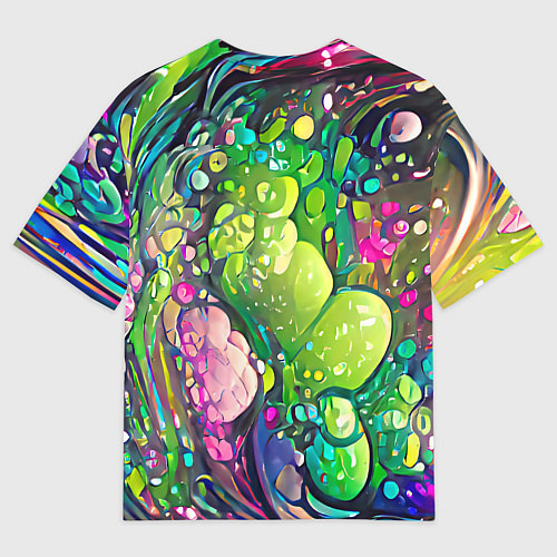 Мужская футболка оверсайз Токсичный принт / 3D-принт – фото 2