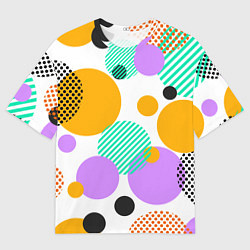 Мужская футболка оверсайз GEOMETRIC INTERSECTING CIRCLES