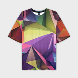 Мужская футболка оверсайз Geometric 3 D abstraction Геометрическая трехмерна