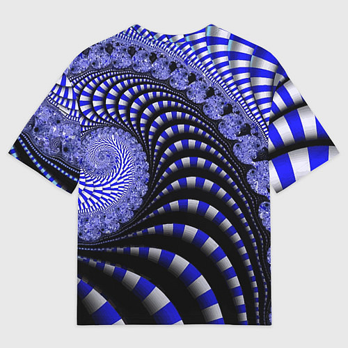 Мужская футболка оверсайз Неоновая спираль Абстракция Neon Spiral Abstractio / 3D-принт – фото 2