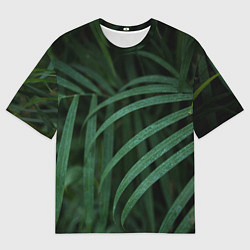 Мужская футболка оверсайз Камуфляж-тропики