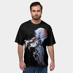 Футболка оверсайз мужская METAL GEAR RISING Райден с мечом, цвет: 3D-принт — фото 2