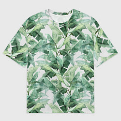 Футболка оверсайз мужская Банановые Листья В Джунглях, цвет: 3D-принт