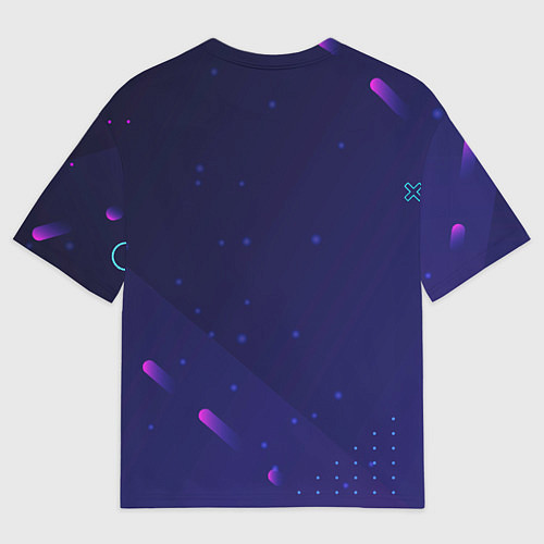 Мужская футболка оверсайз Символ Porto и круглая надпись Football Legends an / 3D-принт – фото 2