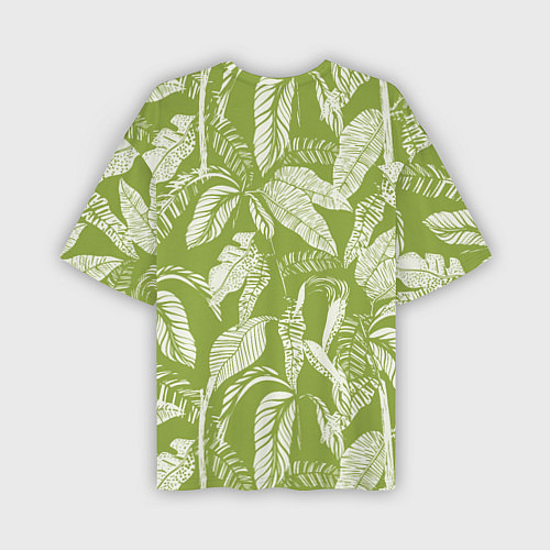 Мужская футболка оверсайз Зелёные Тропики Лета / 3D-принт – фото 2