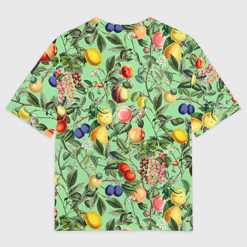 Мужская футболка оверсайз Летнее Ассорти Фруктов / 3D-принт – фото 2