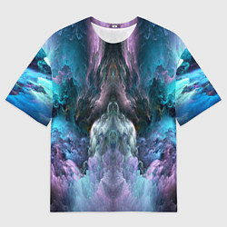 Футболка оверсайз мужская Облака неонового цвета Neon colored clouds, цвет: 3D-принт