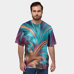 Футболка оверсайз мужская Floral composition Цветочная композиция, цвет: 3D-принт — фото 2