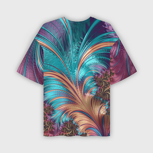 Мужская футболка оверсайз Floral composition Цветочная композиция / 3D-принт – фото 2