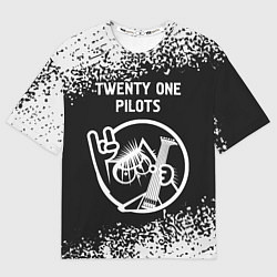 Футболка оверсайз мужская Twenty One Pilots - КОТ - Краска, цвет: 3D-принт