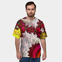 Футболка оверсайз мужская Наикрутейший психоделический абстрактный фрактальн, цвет: 3D-принт — фото 2