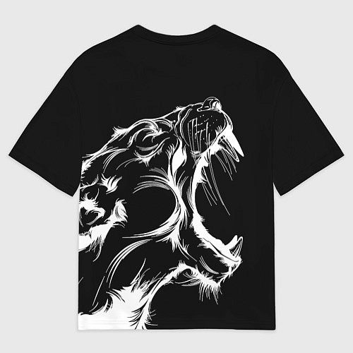 Мужская футболка оверсайз Im angry! Cougar / 3D-принт – фото 2