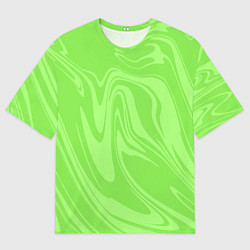 Мужская футболка оверсайз ЗЕЛЕНЫЕ РАЗВОДЫ КРАСКИ МРАМОРНЫЙ