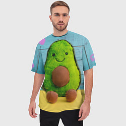 Футболка оверсайз мужская Avocado print, цвет: 3D-принт — фото 2