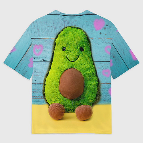 Мужская футболка оверсайз Avocado print / 3D-принт – фото 2