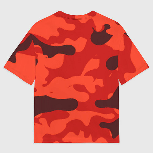 Мужская футболка оверсайз Рыжий камуфляж Огонь Пятна / 3D-принт – фото 2