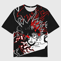 Мужская футболка оверсайз АСТА ЧЕРНЫЙ КЛЕВЕР