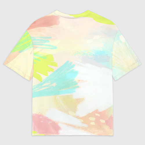 Мужская футболка оверсайз Сочные краски лета / 3D-принт – фото 2