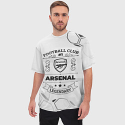 Футболка оверсайз мужская Arsenal Football Club Number 1 Legendary, цвет: 3D-принт — фото 2