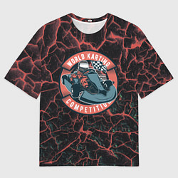 Футболка оверсайз мужская WORLD CARTING КАРТИНГ, цвет: 3D-принт