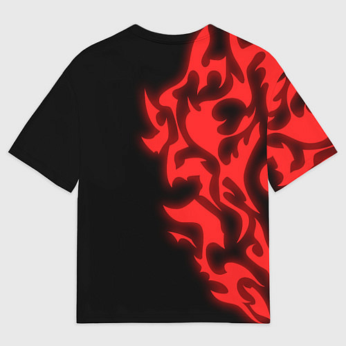 Мужская футболка оверсайз КРАСНЫЙ ЩИТ ПРОКЛЯТЫЙ / 3D-принт – фото 2